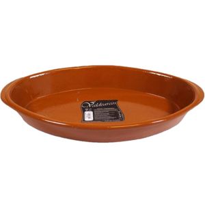 Tapas ovenschaal/serveerschaal ovaal terracotta Fontein 2.8 liter