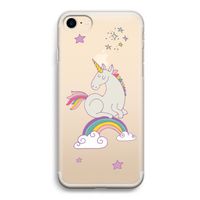 Regenboog eenhoorn: iPhone 7 Transparant Hoesje