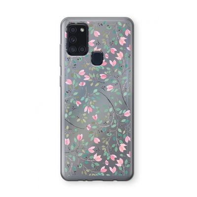 Sierlijke bloemen: Samsung Galaxy A21s Transparant Hoesje