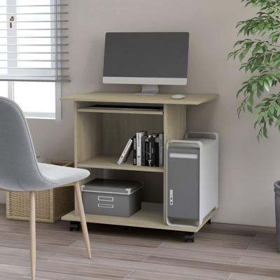 Computerbureau 80x50x75 cm bewerkt hout sonoma eikenkleurig