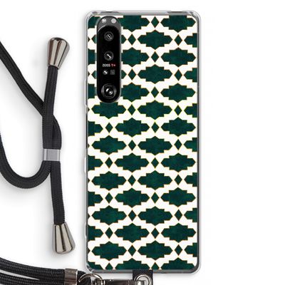 Moroccan tiles: Sony Xperia 1 III Transparant Hoesje met koord