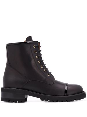 Malone Souliers bottines à laçage devant - Noir