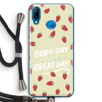 Don't forget to have a great day: Huawei P20 Lite Transparant Hoesje met koord
