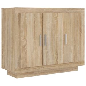 vidaXL Dressoir 92x35x75 cm bewerkt hout sonoma eikenkleurig