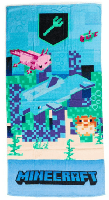 Minecraft strandlaken blauw 70x140cm Minecraft strandlaken blauw 70x140cm