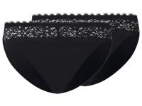 esmara Set van 2 dames slips (Zwart, S (36/38))