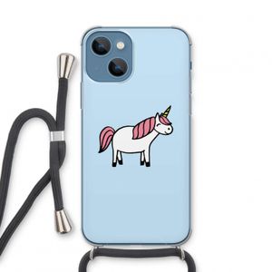 Eenhoorn: iPhone 13 mini Transparant Hoesje met koord