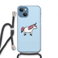 Eenhoorn: iPhone 13 mini Transparant Hoesje met koord