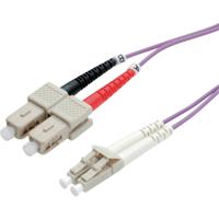 VALUE F.O. kabel 50/125µm OM4, LC/SC, violet, 5 m