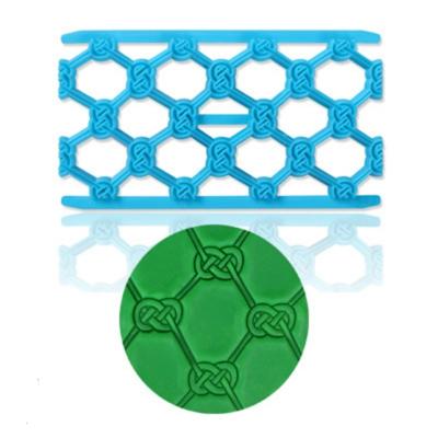 2 PC'S taart fondant gereedschap hartvormige Diamond textuur Plaid Overpass Quyi Seal afdrukken mal (8 woord snijden sterven 56001)