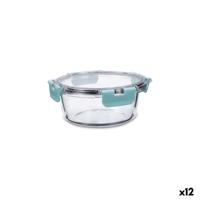 Hermetische Lunchtrommel Quid Purity Rond 640 ml Transparant Glas (12 Stuks)