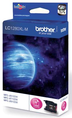 Brother inktcartridge, 1200 pagina&apos;s, OEM LC-1280XLM, magenta