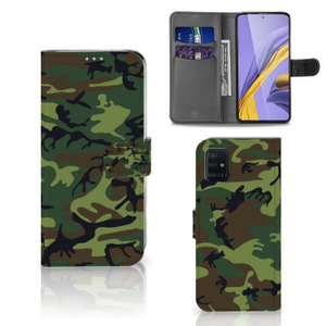 Samsung Galaxy A51 Telefoon Hoesje Army Dark