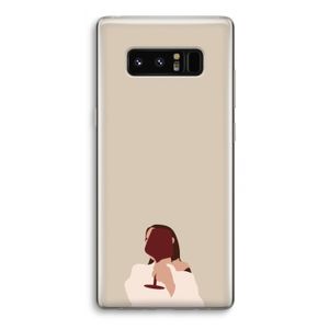 I drink wine: Samsung Galaxy Note 8 Transparant Hoesje