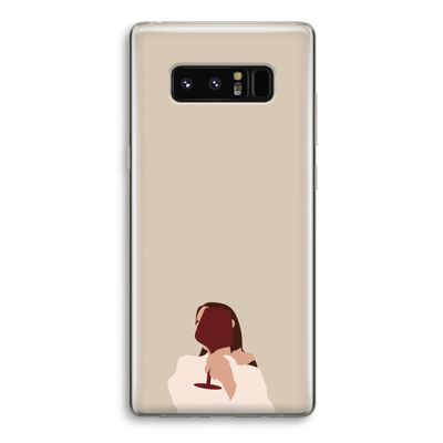 I drink wine: Samsung Galaxy Note 8 Transparant Hoesje