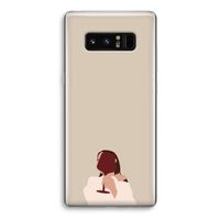 I drink wine: Samsung Galaxy Note 8 Transparant Hoesje