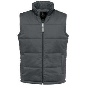 Gewatteerde bodywarmer voor heren - Donkergrijs - Nylon - Outdoor - Vrije tijds jas