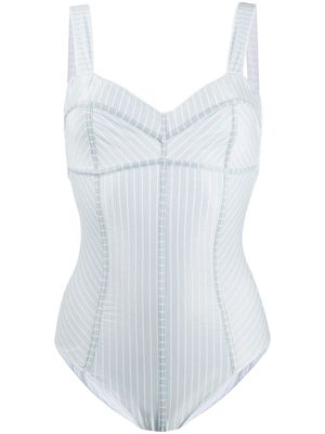 Oséree maillot de bain à rayures - Bleu