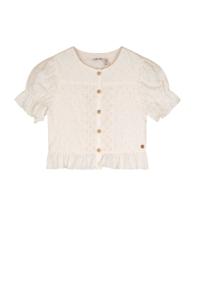 NoNo Zomer blouse meisjes Ivoor wit - korte mouw - embroidery - Tylia