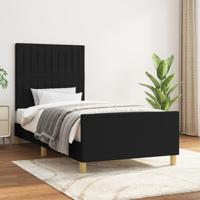 Bedframe zonder matras 90x190 cm stof zwart