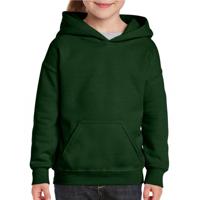 Gildan sweater met capuchon - donkergroen - voor kinderen - kinderkleding