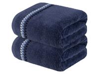 LIVARNO home 2 handdoeken (Donkerblauw) LIVARNO home 2 handdoeken (Donkerblauw)