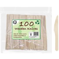 DID Wegwerp messen - hout - 100x - eenmalig gebruik - biologisch afbreekbaar