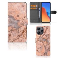 Xiaomi Redmi 12 | Bookcase | Marmer Oranje | Portemonnee hoesje
