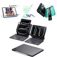 iPad Pro 11ʺ (2025) Bundle Rebound Magnetic Keyboard Case 360 Digital Pencil & Screen Protectors - US Layout-Black
