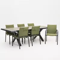 Tuinstoel Anzio dining Forest Green met Castilla negro kruispoot