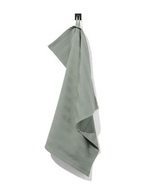 HEMA Theedoek 65x65 katoen grijsgroen (groen)