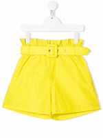 MSGM Kids short ample à taille ceinturée - Jaune - thumbnail