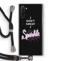 Sparkle quote: Samsung Galaxy Note 10 Transparant Hoesje met koord