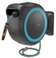 GARDENA 35 m wand-slangenbox powerroll xl slanghaspel (grijs/turquoise, 35 meter, accu en oplader inbegrepen, power for all alliance)