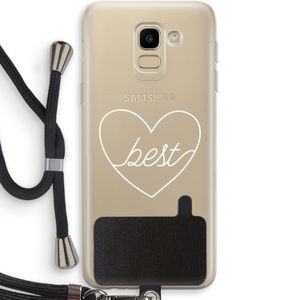 Best heart pastel: Samsung Galaxy J6 (2018) Transparant Hoesje met koord