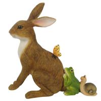 Clayre & Eef Bruine Decoratie konijn 14*5*13 cm 6PR3270 - thumbnail