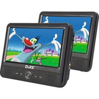 DJIX PVS906-50SM 9 draagbare dvd-speler - Dubbel scherm - 2 uur batterijduur - Zwart