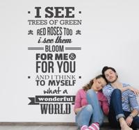 Sticker tekst wonderful world
