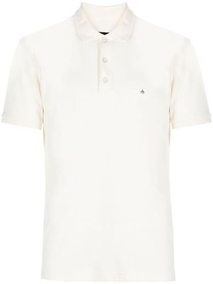 rag & bone polo en coton à logo brodé - Blanc