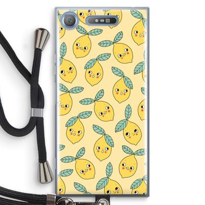 Citroenen: Sony Xperia XZ1 Transparant Hoesje met koord