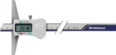 Promat Diepteschuifmaat | DIN 862 | 300 mm | digitaal | recht meetrail - 4000851222 4000851222