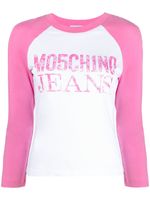 MOSCHINO JEANS haut en jersey à manches raglan - Rose