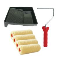 Sorex Verfrollers schilderen set - met beugel en verfbak - 4x vacht verfrollers - breedte 25 cm