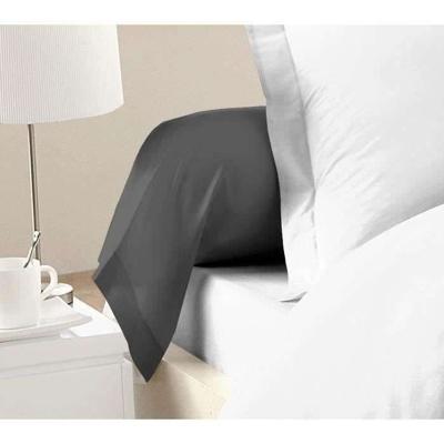 LOVELY HOME Set van 2 100% katoen 85x185 cm donkergrijs