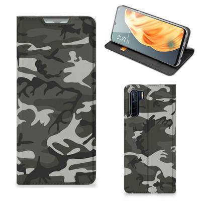 OPPO Reno3 | A91 | Hoesje met Magneet | Army Light