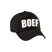 Verkleed Boef pet / cap zwart voor jongens en meisjes - Verkleedhoofddeksels