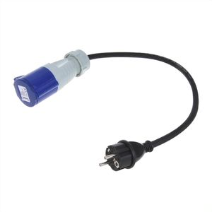 Verloopkabel 40cm van Schuko stekker naar CEE 373526