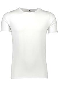 Lindbergh Slim Fit T-Shirt ronde hals wit, Effen