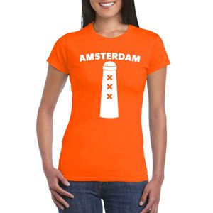 Amsterdammertje shirt oranje dames 2XL  -