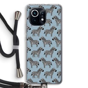 Zebra: Xiaomi Mi 11 Transparant Hoesje met koord